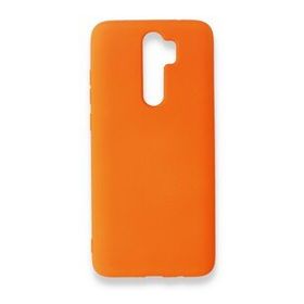 BSSM Xiaomi Redmi Note 8 Pro Nano İçi Kadife Silikon Turuncu Kılıf