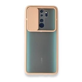 BSSM Xiaomi Redmi Note 8 Pro Palm Buzlu Kamera Sürgülü Silikon Pembe Kılıf