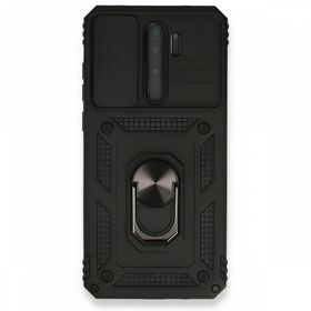BSSM Xiaomi Redmi Note 8 Pro Pars Lens Yüzüklü Siyah Silikon Kılıf