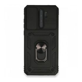BSSM Xiaomi Redmi Note 8 Pro Pars Lens Yüzüklü Siyah Silikon Kılıf