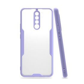 BSSM Xiaomi Redmi Note 8 Pro Platin Silikon Lila Kılıf