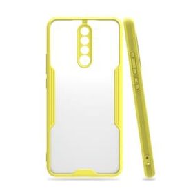 BSSM Xiaomi Redmi Note 8 Pro Platin Silikon Sarı Kılıf
