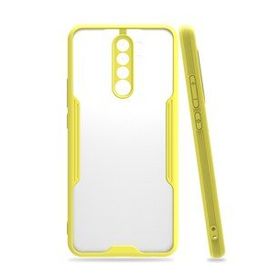 BSSM Xiaomi Redmi Note 8 Pro Platin Silikon Sarı Kılıf