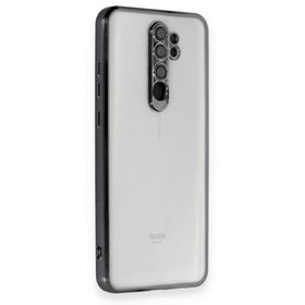 BSSM Xiaomi Redmi Note 8 Pro Razer Lensli Silikon Siyah Kılıf