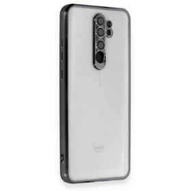 BSSM Xiaomi Redmi Note 8 Pro Razer Lensli Silikon Siyah Kılıf