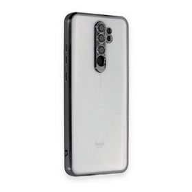 BSSM Xiaomi Redmi Note 8 Pro Razer Lensli Silikon Siyah Kılıf