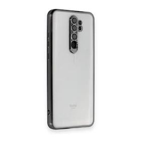 BSSM Xiaomi Redmi Note 8 Pro Razer Lensli Silikon Siyah Kılıf