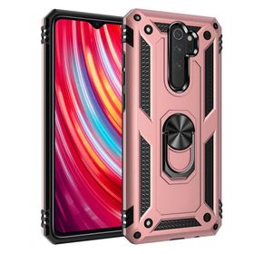 BSSM Xiaomi Redmi Note 8 Pro Sofya Yüzüklü Silikon Kapak Rose Kılıf