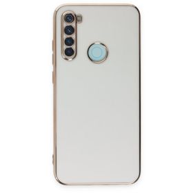 BSSM Xiaomi Redmi Note 8 Volet Silikon Beyaz Cep Telefonu Kılıfı