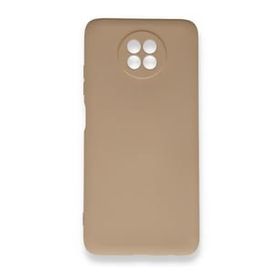 BSSM Xiaomi Redmi Note 9 5G Nano İçi Kadife Silikon Bej Kılıf