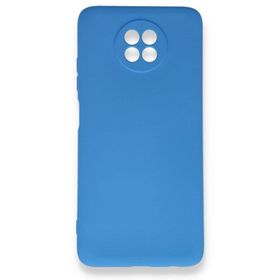BSSM Xiaomi Redmi Note 9 5G Nano İçi Kadife Silikon Mavi Kılıf