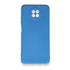 BSSM Xiaomi Redmi Note 9 5G Nano İçi Kadife Silikon Mavi Kılıf