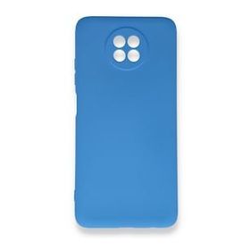 BSSM Xiaomi Redmi Note 9 5G Nano İçi Kadife Silikon Mavi Kılıf