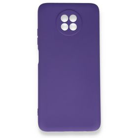 BSSM Xiaomi Redmi Note 9 5G Nano İçi Kadife Silikon Mor Kılıf