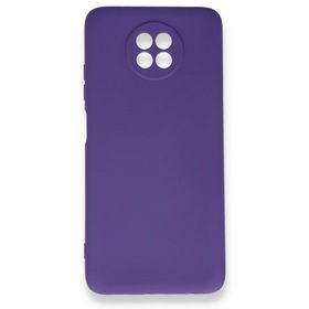 BSSM Xiaomi Redmi Note 9 5G Nano İçi Kadife Silikon Mor Kılıf