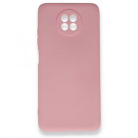 BSSM Xiaomi Redmi Note 9 5G Nano İçi Kadife Silikon Pembe Kılıf