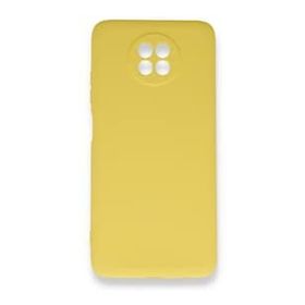 BSSM Xiaomi Redmi Note 9 5G Nano İçi Kadife Silikon Sarı Kılıf