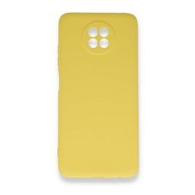 BSSM Xiaomi Redmi Note 9 5G Nano İçi Kadife Silikon Sarı Kılıf
