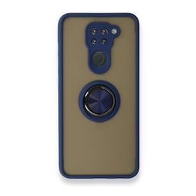BSSM Xiaomi Redmi Note 9 Montreal Yüzüklü Silikon Kapak Lacivert Kılıf