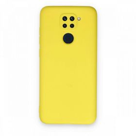 BSSM Xiaomi Redmi Note 9 Nano İçi Kadife Silikon Sarı Kılıf