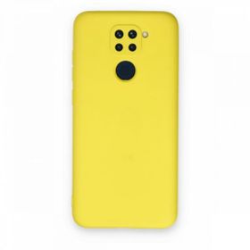 BSSM Xiaomi Redmi Note 9 Nano İçi Kadife Silikon Sarı Kılıf