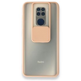 BSSM Xiaomi Redmi Note 9 Palm Buzlu Kamera Sürgülü Silikon Pembe Kılıf