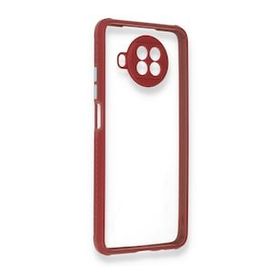 BSSM Xiaomi Redmi Note 9 Pro 5G Miami Şeffaf Silikon Fuşya Kılıf