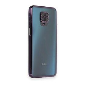 BSSM Xiaomi Redmi Note 9 Pro Razer Lensli Silikon Mor Cep Telefonu Kılıfı