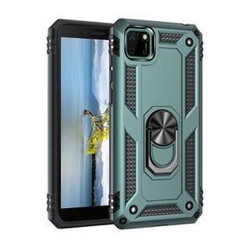 BSSM Yeşil Huawei Y5P Sofya Yüzüklü Silikon Kapak Kılıf