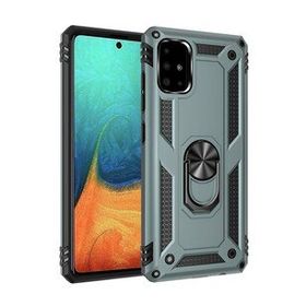 BSSM Yeşil Samsung Galaxy A71 Sofya Yüzüklü Silikon Kapak Kılıf