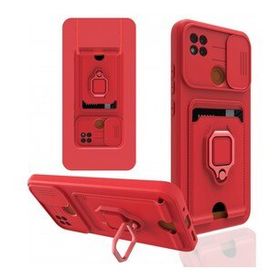 BSSM Zuma Kartvizitli Yüzüklü Silikon - Kırmızı Xiaomi Redmi 9C Kılıf