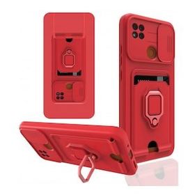 BSSM Zuma Kartvizitli Yüzüklü Silikon - Kırmızı Xiaomi Redmi 9C Kılıf