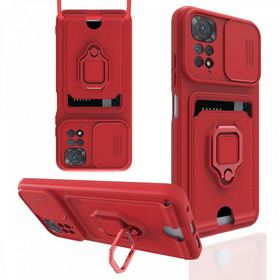 BSSM Zuma Kartvizitli Yüzüklü Silikon - Kırmızı Xiaomi Redmi Note 11 Kılıf