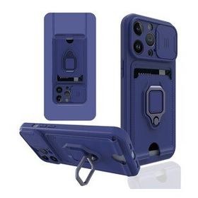 BSSM Zuma Kartvizitli Yüzüklü Silikon - Lacivert iPhone 14 Pro Max Kılıf