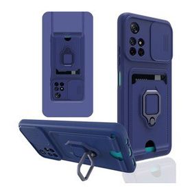 BSSM Zuma Kartvizitli Yüzüklü Silikon - Lacivert Xiaomi Redmi Note 11T Kılıf