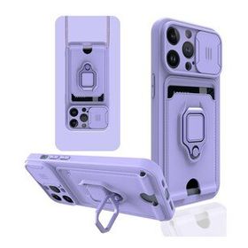 BSSM Zuma Kartvizitli Yüzüklü Silikon - Lila iPhone 14 Pro Max Kılıf
