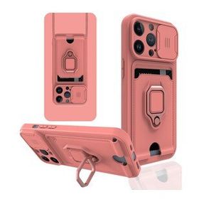 BSSM Zuma Kartvizitli Yüzüklü Silikon - Pembe iPhone 14 Pro Max Kılıf