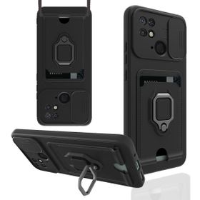 BSSM Zuma Kartvizitli Yüzüklü Silikon - Siyah Xiaomi Redmi 10C Kılıf