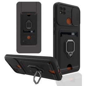 BSSM Zuma Kartvizitli Yüzüklü Silikon - Siyah Xiaomi Redmi 9C Kılıf