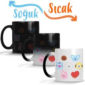 Bts BT21 Karakterleri Sihirli Porselen Kupa