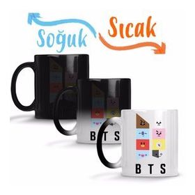 Bts BT21 Karakterleri Sihirli Porselen Kupa