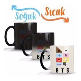 Bts BT21 Karakterleri Sihirli Porselen Kupa