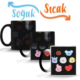 Bts BT21 Karakterleri Sihirli Porselen Kupa