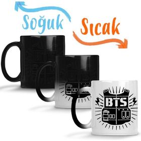 BTS Kore Müzik Logo Sihirli Porselen Kupa
