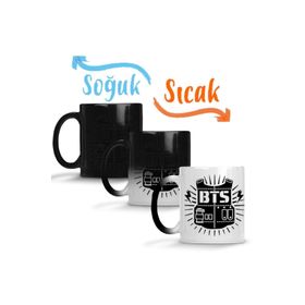 BTS Kore Müzik Logo Sihirli Porselen Kupa