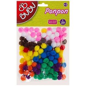 Bu-Bu 1 cm 200'lü Karma Fosforlu Ponpon