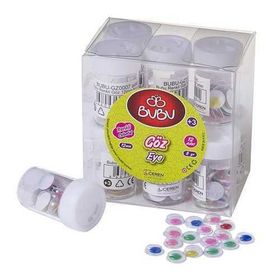 Bu-Bu 12 mm 8 gr 12'li Renkli Göz