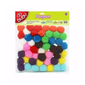 Bu-Bu 3 cm 50'li Karma Fosforlu Ponpon
