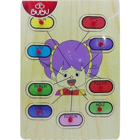 Bu-Bu 30x21.5x0.8 CM Yüz Ahşap Puzzle