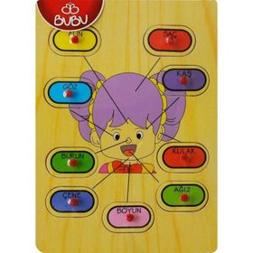 Bu-Bu 30x21.5x0.8 CM Yüz Ahşap Puzzle